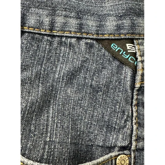 Enyce A Sean Combs Co Jeans Mens 48/32 Blue Denim Embroidered Logo Relaxed Fit - Picture 3 of 10